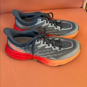 HOKA Speedgoat 5 Women’s Blue/Peach/Pink Athletic Running Sneakers Size 8